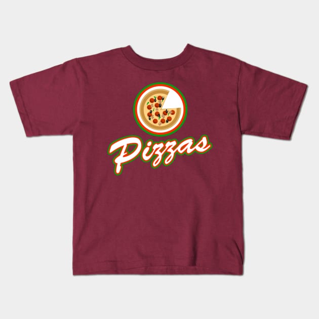 The Pizzas Kids T-Shirt by Apgar Arts